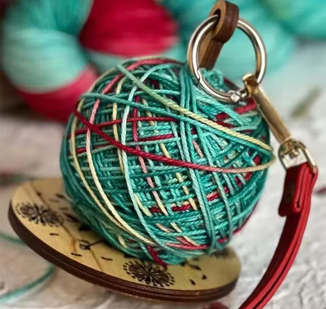 Wooden Yarn Holder Crochet, and knitting Accessories Wool Ball Winder Yarn Holder.