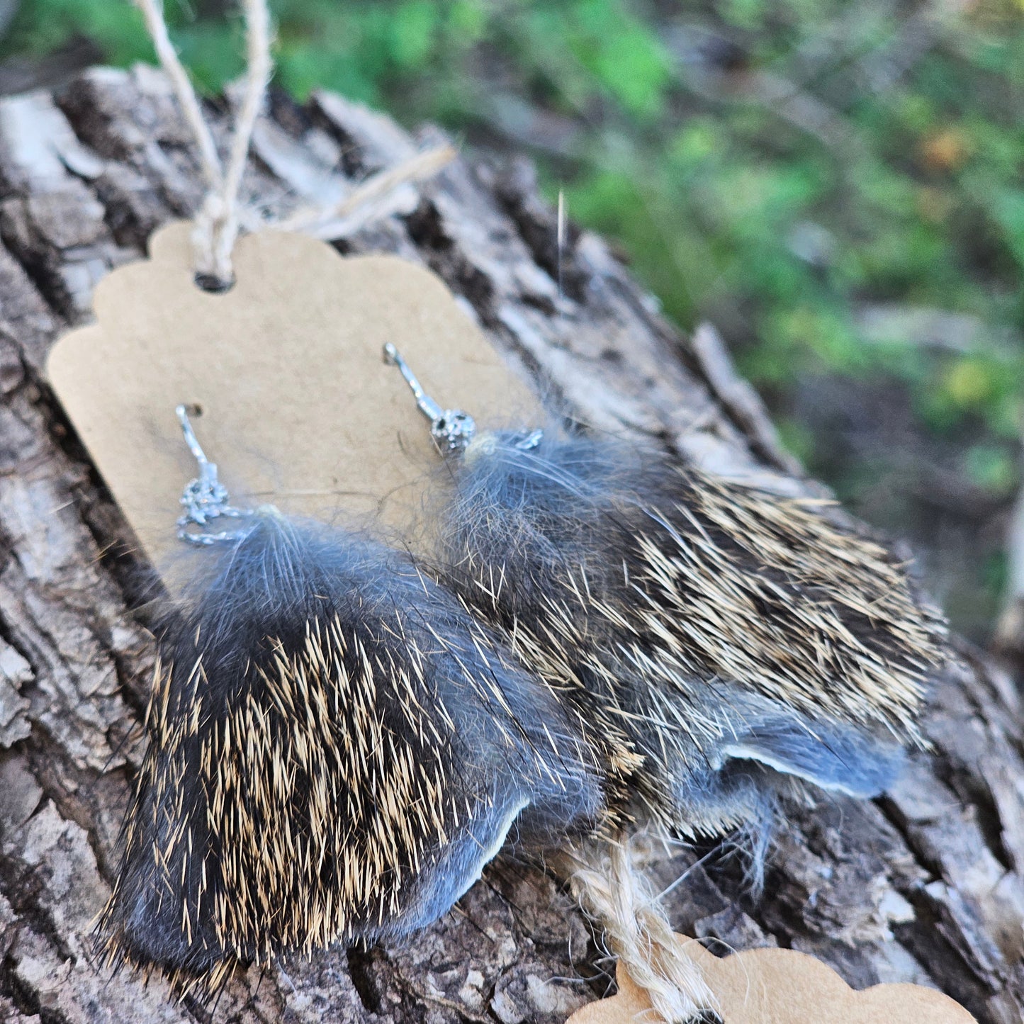 Real Rabbit fur earrings